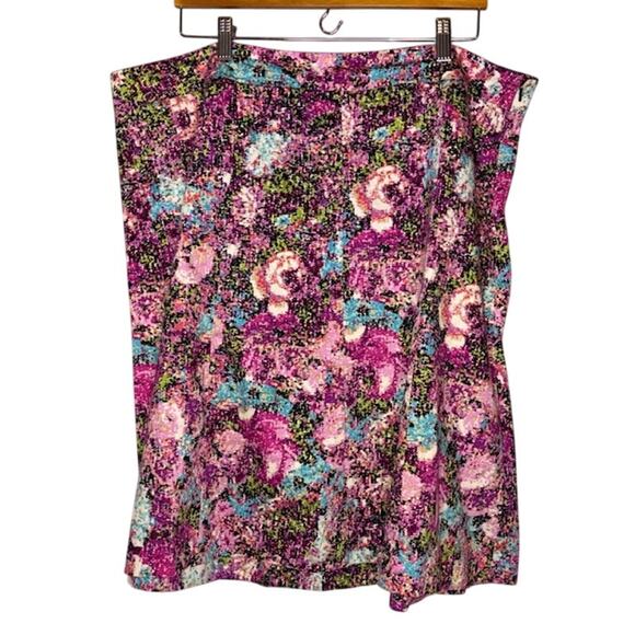 Lane Bryant’s Floral‎ A-Line Plus Travel Wear Skirt Multi Color SZ 20 - Picture 3 of 8